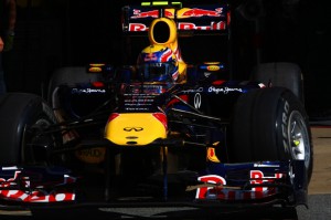 Mark Webber Red Bull Racing Pole beim Spanien GP 2011 (c) Andy Hone/LAT Photographic