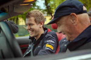 Sebastian Vettel (li.) und Niki Lauda (c) RTL 