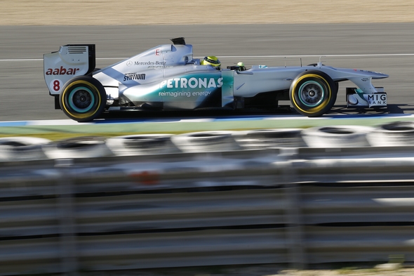 Nico Rosberg Mercedes AMG Petronas Formel 1 Tests in Jerez 2012 (c) HOCH ZWEI/Ronco